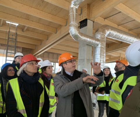 Visite Chantier Fibois au Lycee Simone Veil2
