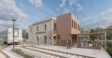 ANCIENNE GARE MARTRES Insertion façade SUD sur voies