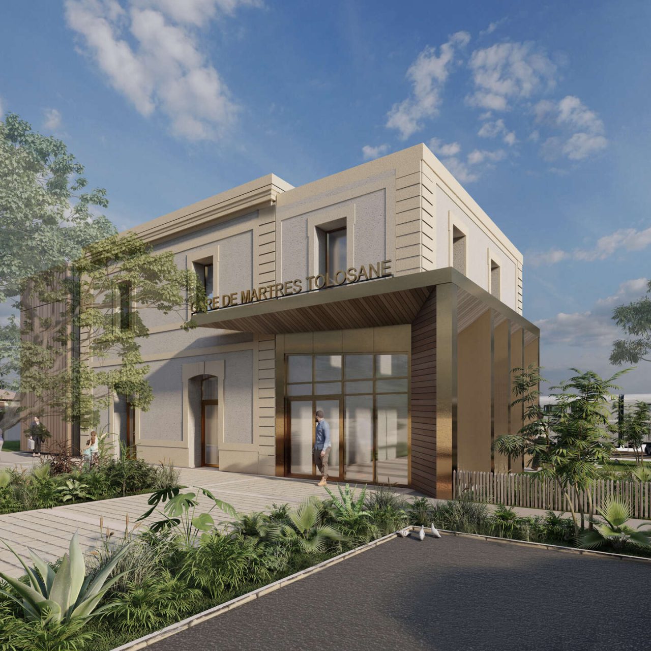 ANCIENNE GARE MARTRES Insertion façade principale NORD