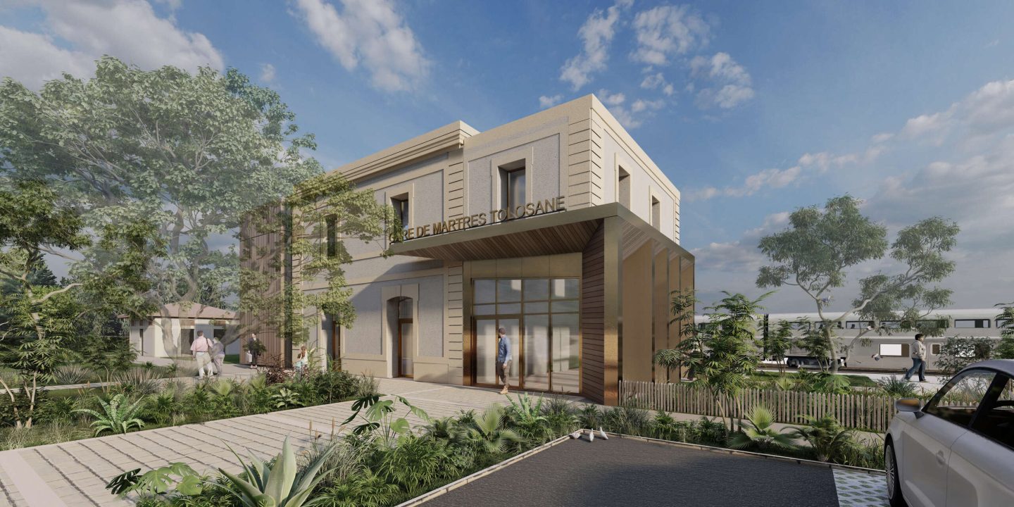 ANCIENNE GARE MARTRES Insertion façade principale NORD